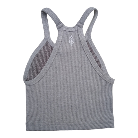 NWOT! Free People Movement Happiness Runs Crop Tank Top in Heather Grey Size M/L - Picture 4 of 7